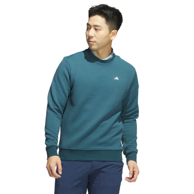 adidas Golf Mens Ultimate365 Tour COLD.RDY Textured Crew Sweater