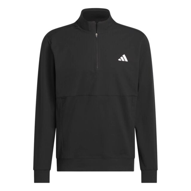 adidas Golf Mens 2025 Tour Water Repellent Stretch Knit 1/4 Zip Sweater