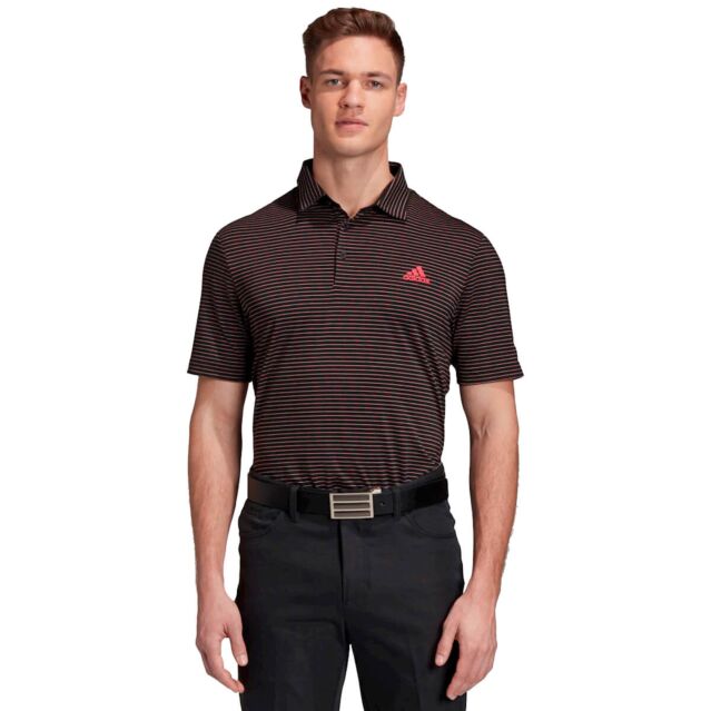 adidas Golf Mens Ultimate365 Space Dye Stripe Polo Shirt