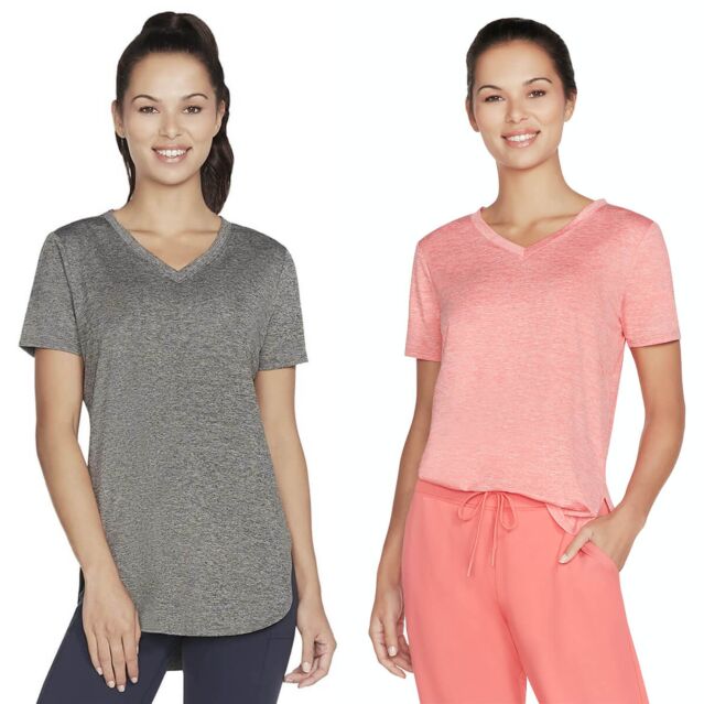 Skechers Womens Diamond Blissful Moisture Wicking Breathable Tunic T-Shirt
