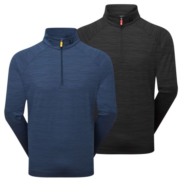 Footjoy Mens 2025 Wave Jacquard Chill-Out 4-Way Stretch Wicking Sweater