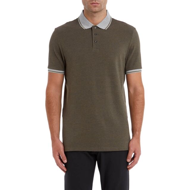 Wolsey Mens Heathered Pique Lightweight Golf Polo Shirt