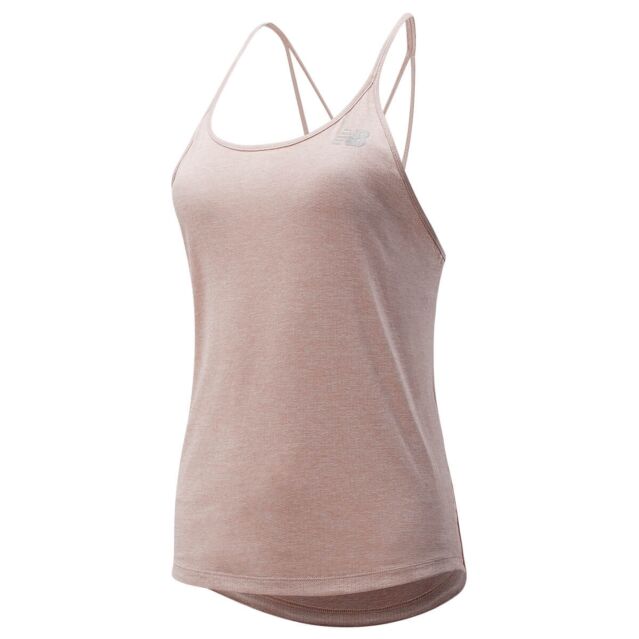 New Balance Womens Impact Run Lightweight Reflective Mesh Strappy Tank Top