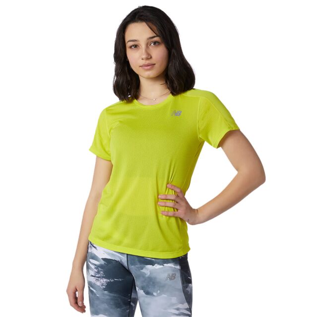 New Balance Womens Impact Run Lightweight Reflective T Shirt