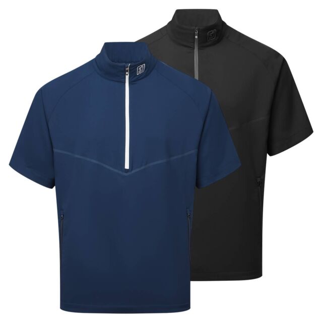 Footjoy Mens 2025 Zephyr Short Sleeve Water Resistant Zip Windshirt Golf Jacket
