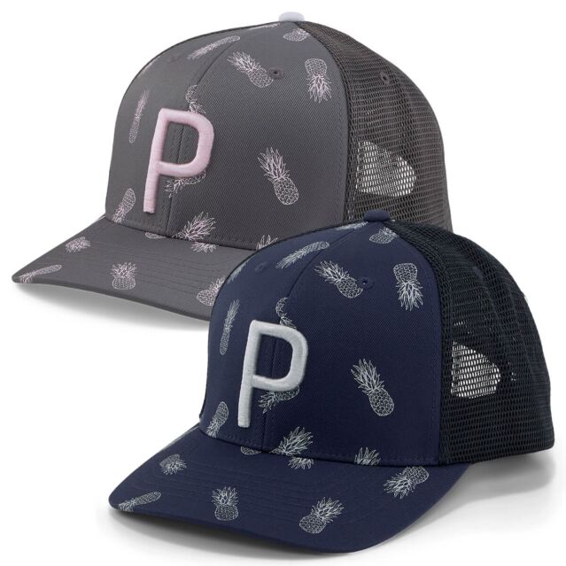 Puma Golf Mens Pineapple Trucker P Snapback Closure One Size Cap