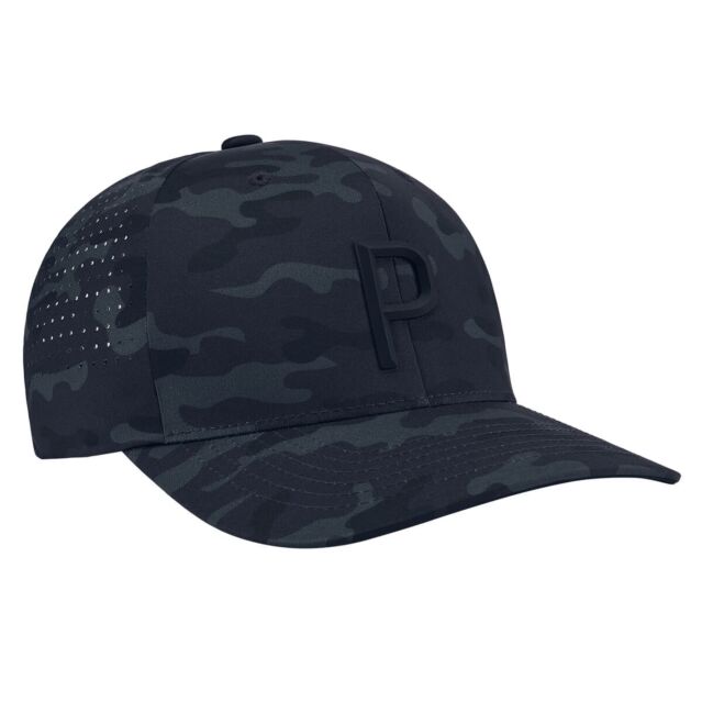 Puma Golf Mens Camo Tech P Moisture Wicking Perforated Snapback Cap