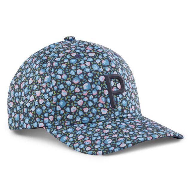 Puma Golf Mens Micro Graphic Tech Breathable Moisture Wicking Snapback Cap