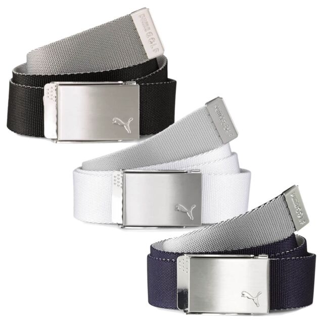 Puma Golf Mens Reversible One Size Adjustable Metal Buckle Web Golf Belt
