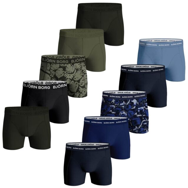 Bjorn Borg Mens Soft Cotton Comfort Stretch Mid Rise 5 Pack Boxer Briefs