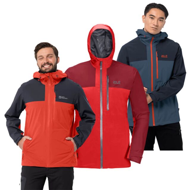 Jack Wolfskin Mens Go Hike Texapore Waterproof Hooded Hiking Jacket