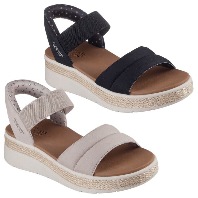 Skechers Womens 2026 Bobs Sun Ray Padded Comfort Easy Fit Slip-Ins Sandals