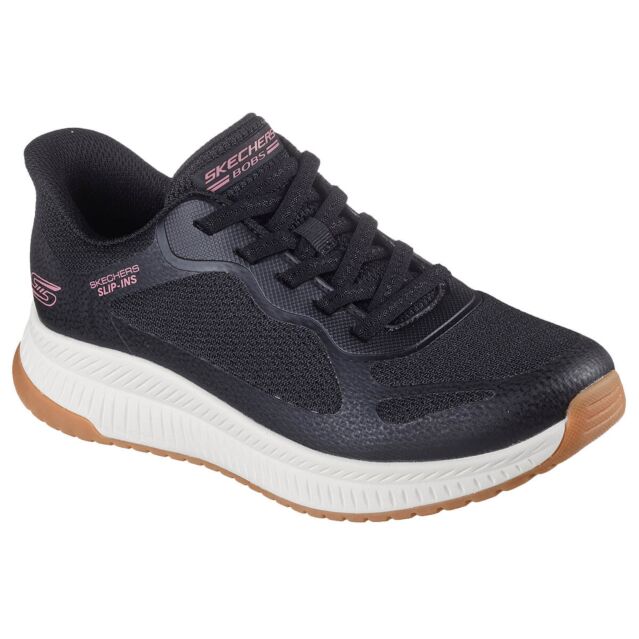 Skechers Womens 2026 Bob Squad 4 Staple Look Stretch Lace Slip-Ins Trainers
