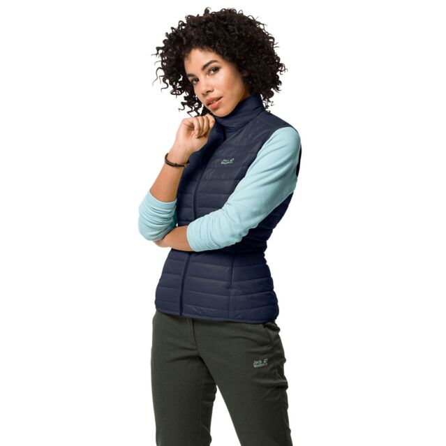 Jack Wolfskin Womens JWP Vest Windproof StormLock Quilted Packable Gilet
