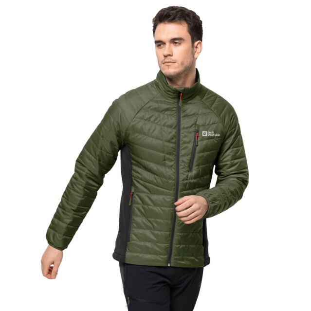 Jack Wolfskin Mens Routeburn Pro Insulated Jacket - Greenwood - L
