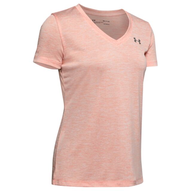 Under Armour Womens Twist Tech 4-Way Stretch Wicking V-Neck T-Shirt