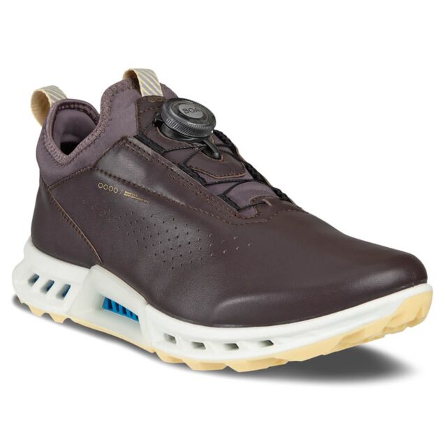 Ecco Womens BIOM C4 Full Grain Leather Waterproof Boa Spikeless Golf Shoes