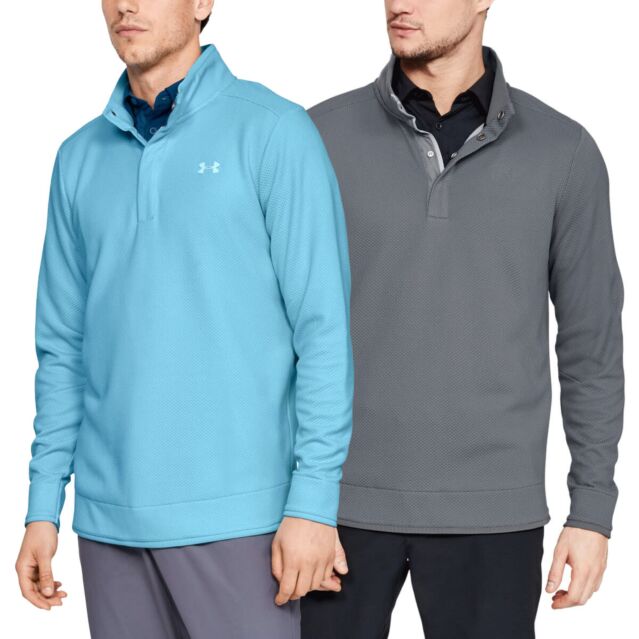 Under Armour Mens Sweaterfleece Snap Mock Storm Water Repellent Sweater
