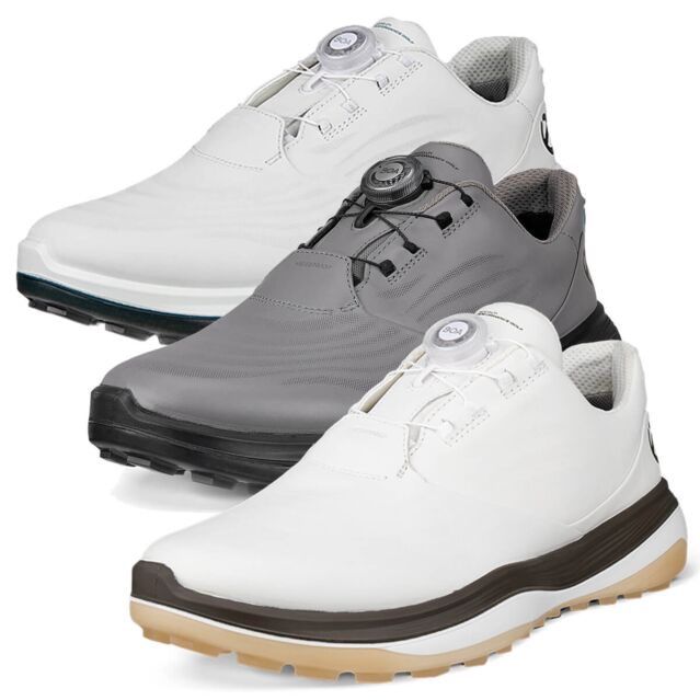 Ecco Mens LT1 Boa Waterproof Leather Cushioned Spikeless Golf Shoes