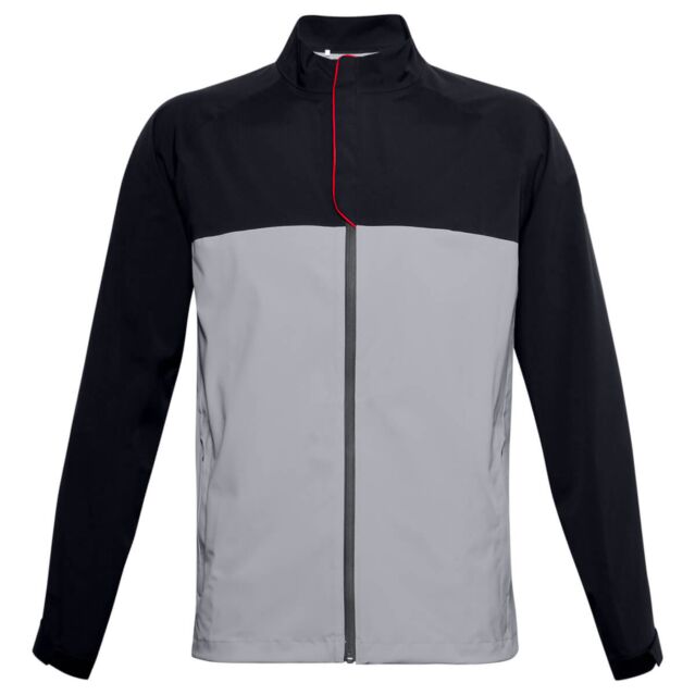 Under Armour Mens Elements Rain Jacket - Mod Grey/Black - S
