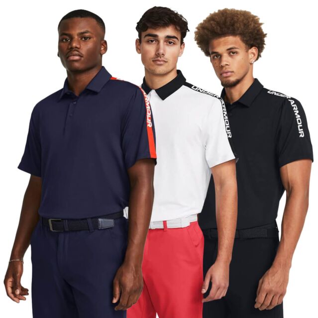Under Armour Mens UA Playoff 3.0 Striker Loose Fit Golf Polo Shirt