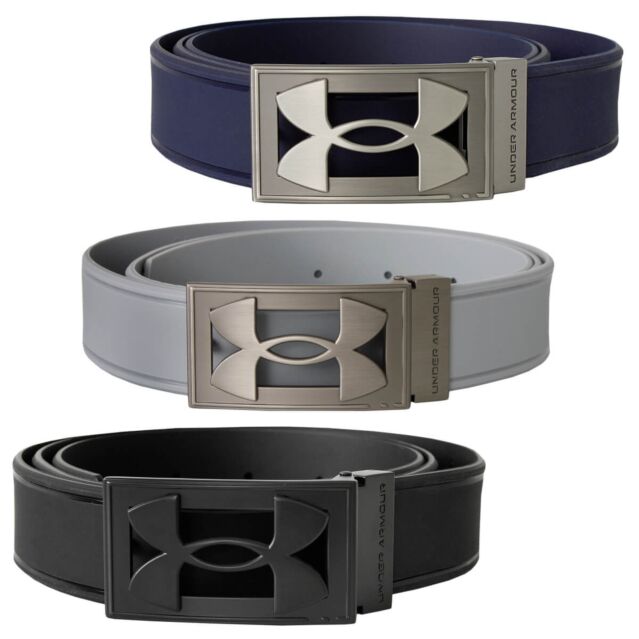 Under Armour Mens 2026 Durable Flexible Raised Logo Driver Silicone Belt