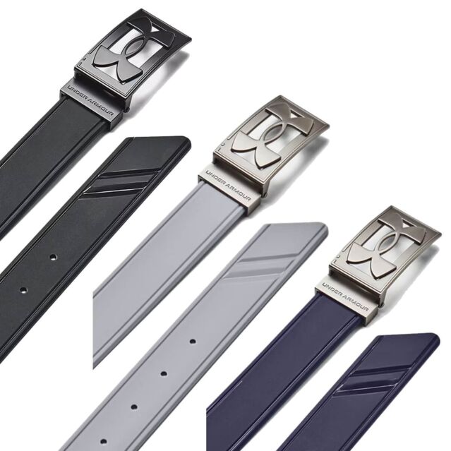 Under Armour Mens 2026 Durable Flexible Raised Logo Driver Silicone Belt