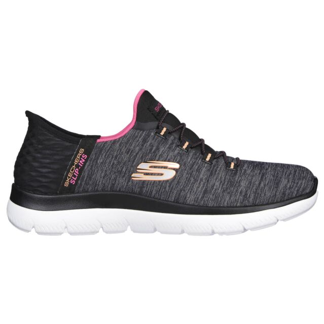 Skechers Womens Slip Ins Summits Dazzling Heathered Mesh Trainers