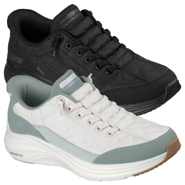 Skechers Womens Contour Foam In Motion Slip-Ins Memory Foam Trainers