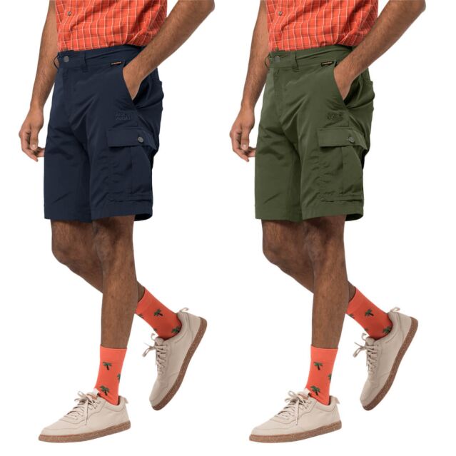 Jack Wolfskin Mens Canyon Cargo UV Protection Quick Dry Lightweight Shorts