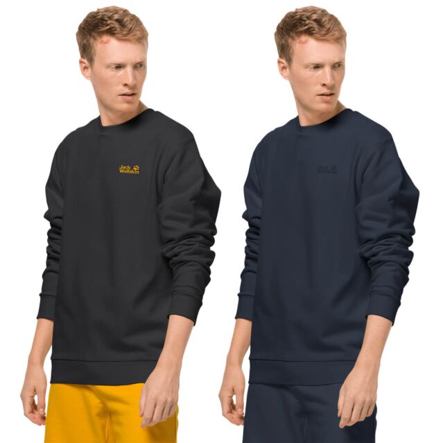 Jack Wolfskin Mens Essential Soft Organic Cotton Crew Neck Sweater