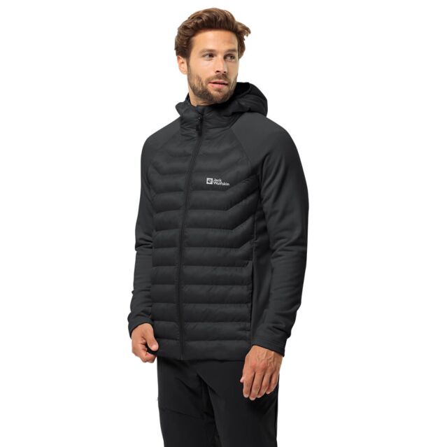 Jack Wolfskin Mens Routeburn Pro Water Resistant Hooded Hybrid Jacket