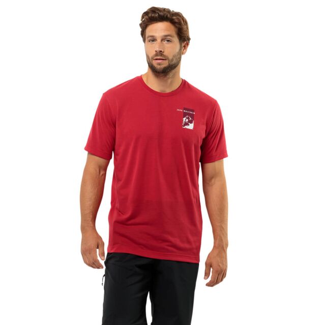 Jack Wolfskin Mens Vonnan Short Sleeve Moisture Wicking Graphic T-Shirt