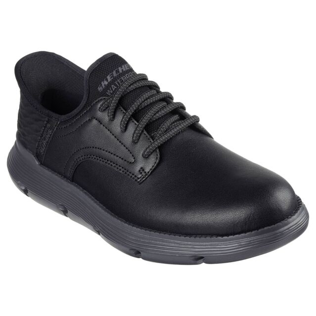 Skechers Mens Garza Carlyn Waterproof Slip-In Memory Foam Oxford Shoes