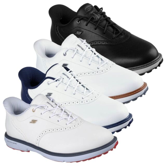 Skechers Mens Slip-ins GO GOLF Prestige SL Leather Waterproof Golf Shoes