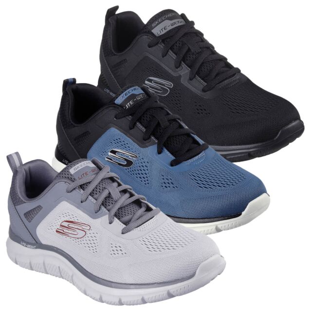 Skechers Mens Track Broader Vegan Lightweight Fitness Athletic Trainers
