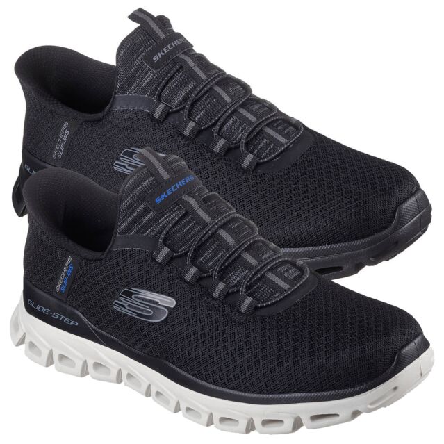 Skechers Mens 2026 Glide-Step Noxus Cushioned Stretch Lace Slip-Ins Trainers