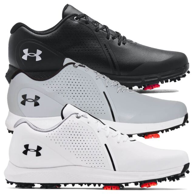 Under Armour Mens Charged Draw Cushioning Leather RST E Spiked Golf Shoes