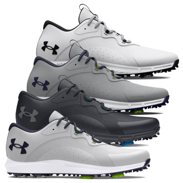 Under Armour Mens Charged Draw 2 Waterproof Spiked Golf Shoes - Wide Fit
