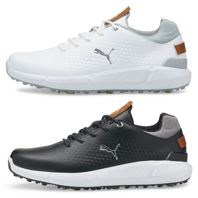Puma Golf Mens IGNITE ARTICULATE Leather Soft Spiked Waterproof Golf Shoes