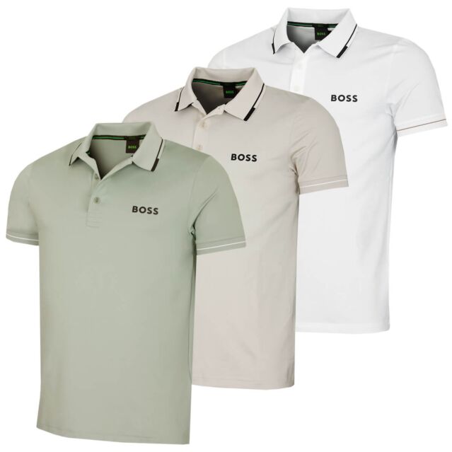 Hugo Boss Mens Paul Pro 4-Way Stretch Quick Dry Wicking Golf Polo Shirt