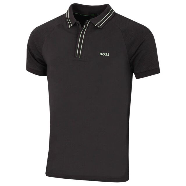 Hugo Boss Mens Paule 2 Contrast Stripe Boss Logo Cotton Fabric Polo Shirt