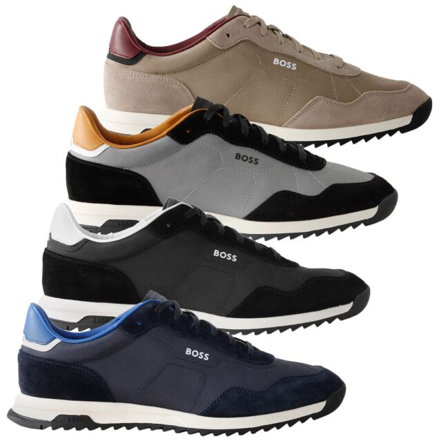 Hugo Boss Mens Zayn Lowp Sdtx BOSS Branded Textured Lace Up Trainers