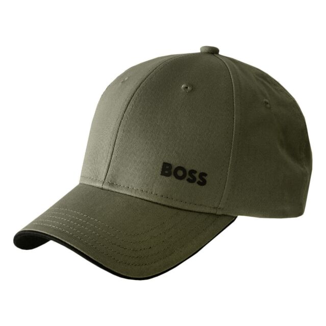 Hugo Boss Mens Bold RESPONSIBLE Logo Classic Cotton Twill Baseball Cap