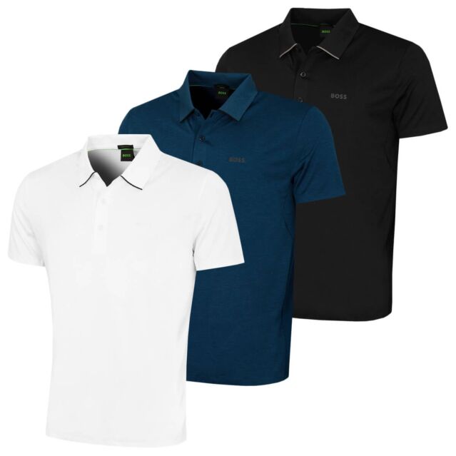 Hugo Boss Mens Paddytech Lightweight Stretch Quick Drying Golf Polo Shirt