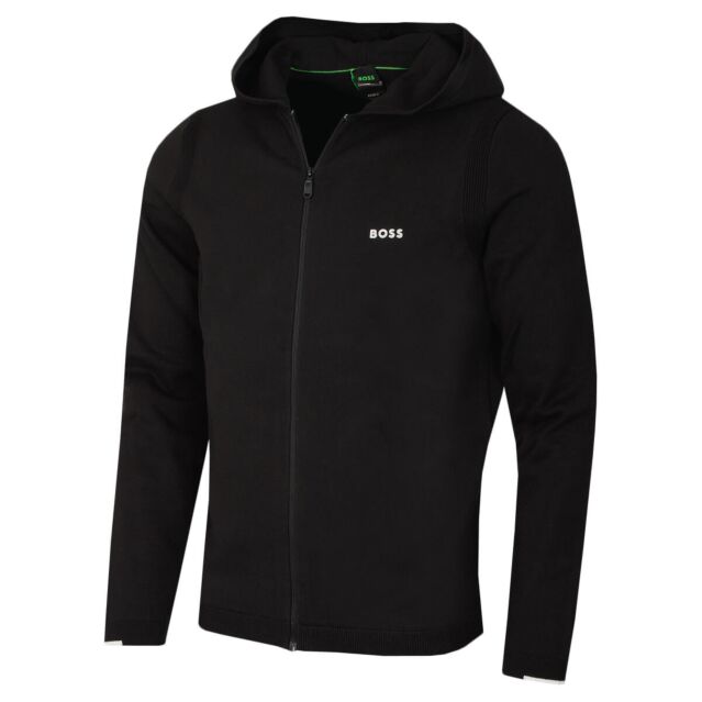 Hugo Boss Mens Ever-X HD Tex Flex Cotton Breathable Full Zip Sweater