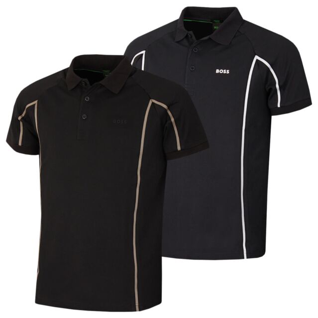 Hugo Boss Mens Paddy Tape Quick Drying Wicking Stretch Golf Polo Shirt