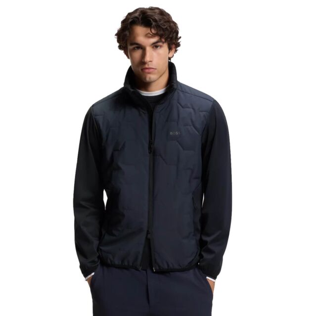 Hugo Boss Mens 2026 Padded Chip Water Repellent Four Way Stretch Golf Jacket