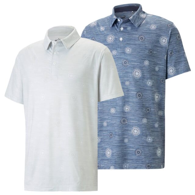 Puma Golf Mens Cloudspun Wheels Polo Shirt
