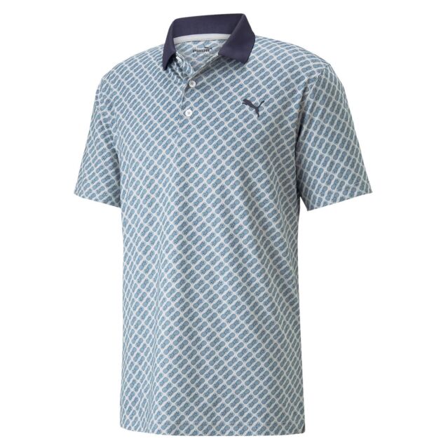 Puma Golf Mens Mattr 4 Way Stretch Moisture Wicking Pineapples Polo Shirt
